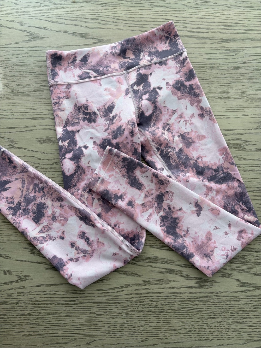 Girls Pink Tie-Dye Active Leggings